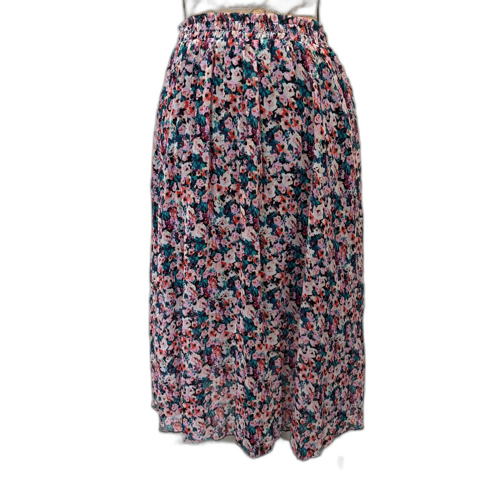 Disney Cinderella Floral Print Midi Skirt Multicolor Feminine Twee Size Large - Picture 3 of 5